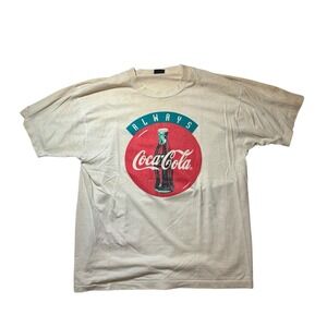 Vintage 90s Coca Cola Promo Always‎ Stained T Shirt XL Screen Stars